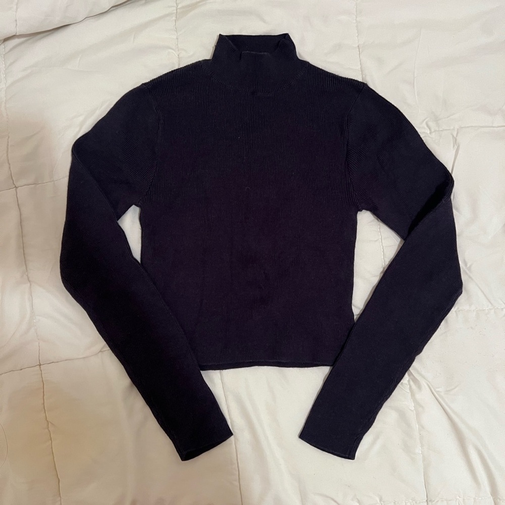 LA Hearts by Pacsun navy turtle neck crop top in size M. In great condition.
